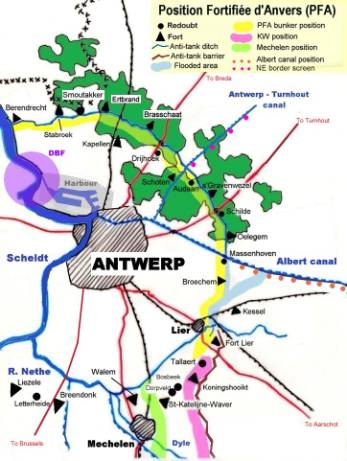 Belgian fortifications in WWII