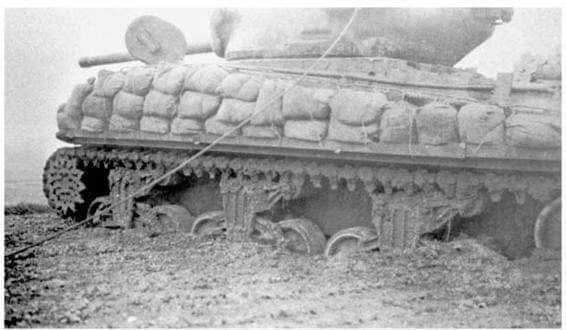 Add-on Armour on Sherman Tanks