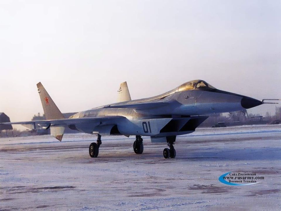 MiG-1.44 and Su-47 Berkut in Flight