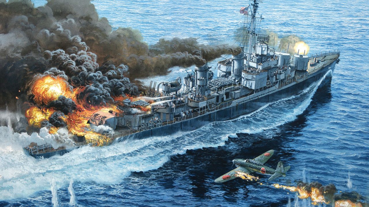 USS Laffey Kamikaze attacks