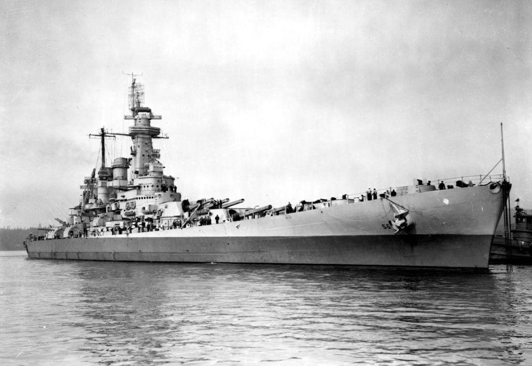 Image of US Navy battleship